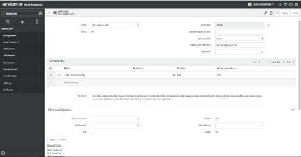 The LDAP Server form with the server URL and starting search directory