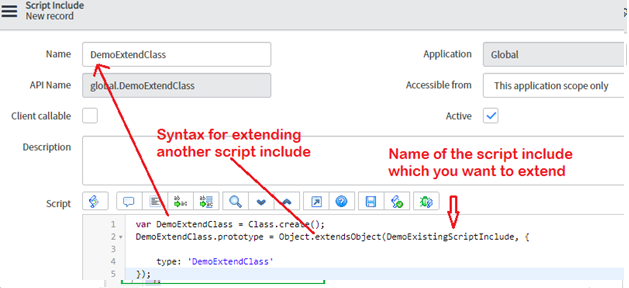 A script include that extends an existing script include using Object.extendsObject